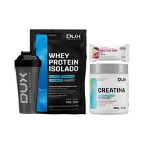 Mix Sache Whey Protein 100% Isolado 24g Proteina Creatina Mini Barra + Coqueteleira Dux