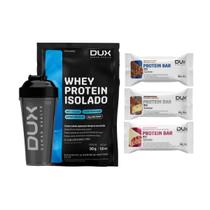 Mix Sache Whey Protein 100% Isolado 24g Proteina + Mini Barras + Coqueteleira Dux