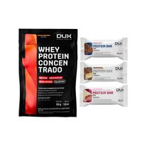 Mix Whey Protein Concentrado 20g Proteina Baunilha e Mini Barras Dux