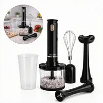 Mixer 3 em 1 200W 127V com Processador, Batedor Fouet e Copo 700ml Portátil, Multifuncional e Fácil de Limpa Mixer 3 em 1 200W 127V com Processador, Batedor Fouet e Copo 700ml Portátil, Multifuncional e Fácil de Limpa