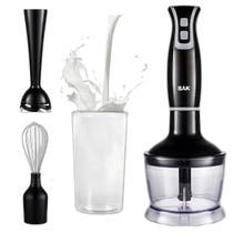 Mixer 3 Em 1 Com Copo Potente Multifuncional Processador Preto - Bak