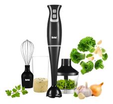 Mixer 3 Em 1 Liquidificador De Mão 250W Triturador Mix Batedeira Preto-220v Mixer 3 Em 1 Liquidificador De Mão 250W Triturador Mix Batedeira Preto-220v