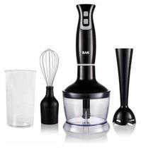 Mixer 3 em 1 Turbo Multifuncional Processador Bak Preto 220V