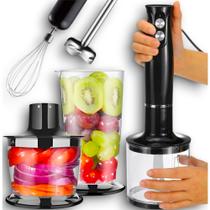 Mixer 4 EM 1 Batedor Misturador Elétrico Para Bebidas Moedor Liquidificador Aço Inox 110v