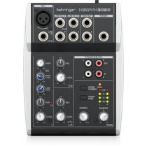Mixer Analógico Behringer XENYX 502S USB Streaming 5 Entradas