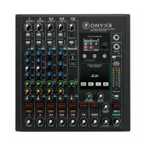 Mixer analógico Mackie Onyx8 de 8 canais com USB multipista