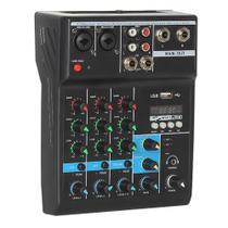 Mixer de Áudio ALPOWL Profissional - 4 Canais, USB, Bluetooth e MP3