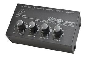 Mixer De Áudio Compacto Com 04 Canais Behringer Mx-400