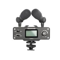 Mixer de áudio compacto e leve para câmera dslr