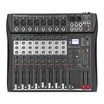 Mixer de Áudio Depusheng DT8 - 8 Canais USB - Preto