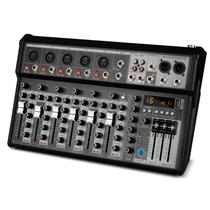 Mixer de áudio Depusheng XT7 de 7 canais com Bluetooth +48V Phantom