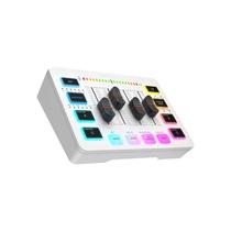 Mixer de Áudio Fifine Ampligame Jogos SC3 RGB Branco