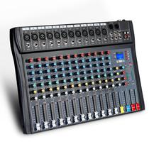 Mixer de Áudio Flygrow USB Bluetooth 12 Canais com Phantom Power