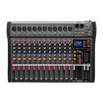 Mixer de áudio K-MxerPro 12 canais com 48V Phantom Power