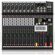 Mixer de Áudio Kaschun G98X - 8 Canais, Entrada USB/MP3 e 99 DSP Mixer de Áudio Kaschun G98X - 8 Canais, Entrada USB/MP3 e 99 DSP