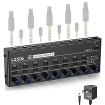 Mixer de áudio LZSIG Linha estéreo de 8 canais com controle de microfone