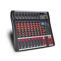 Mixer de Áudio Profissional CT-80S - 8 Canais, Bluetooth, USB, Reverb, Phantom Power 48V