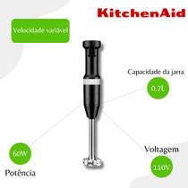 Mixer de Mão com Velocidade Variável KitchenAid Black Matte - KEB53AP - 110V