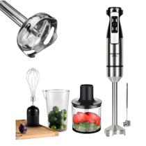 Mixer De Mão Elétrico 5 em 1 Processador Misturador Moedor de Carne Alimentos Mini Liquidificador