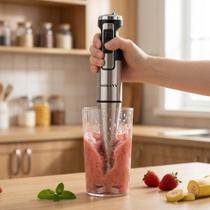 Mixer De Mão Inox 1000w Elétrico 2 Velocidades Misturador Mix Triturador Profissional