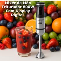 Mixer De Mão Processador Misturador Touch Digital 800w Sucos Vitaminas Sopas Papinhas Casa Cozinha