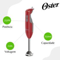 Mixer De Mão Versatile Oster Vermelho - FPSTHB2610R - 220v