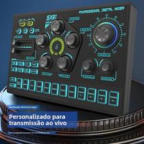 Mixer De Som USB Profissional SX91 Console De Áudio Para Canto Ao Vivo PC Laptop Celular