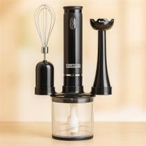 Mixer Elétrico 3 Em 1 Processador Batedor Liquidificador Multifuncional Portátil Multiuso Misturar, Bater, Triturar e Processar Alimentos