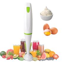 Mixer Elétrico De Mão Plástico 110V 250W Portátil Batedor Misturador Triturador Vertical Branco