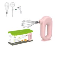 Mixer Elétrico Sem Fio Portatil 4 Velocidades Ajustáveis 20W Potente Mixer Elétrico Sem Fio Portatil 4 Velocidades Ajustáveis 20W Potente