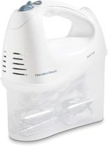 Mixer - Hamilton Beach 6-Speed Electric Hand Mixer, Beaters and Whisk, com snap-on storage case, branco