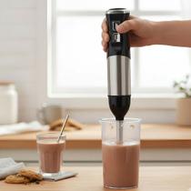 Mixer Inox Triturador Elétrico Multiuso 1000W, 4 Lâminas de Aço Inox, 2 Velocidades Turbo para Cozin