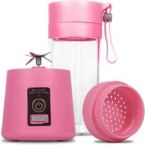 Mixer Liquidificador Garrafa 380 ml Elétrica Recarregável Usb Portátil Coqueteleira Suco Vitamina