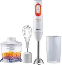 Mixer Mallory Trikxer Pratic 3 em 1 Mixer Processador e Batedor Branco e Laranja