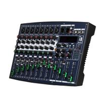 Mixer,Mesa de Som,8 canais Mono,1 Stereo,Aux,Eq,Efeito,+48V,USB,Bluetooth,Fader