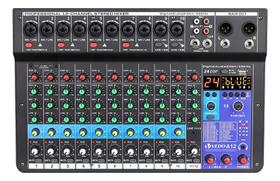 Mixer Mesa De Som Vedo A12 Bt 12 Canais Profissional