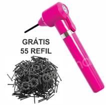 Mixer Mini Misturador de Pigmento Rosa + 55 Hastes (Refil)
