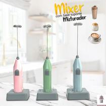 Mixer Misturador Eletrico com Base Bebidas Bate Ovos Leite