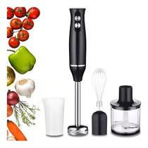 Mixer Moedor Alimento Batedor Misturador Elétrico 4 Em 1 Cor Preto