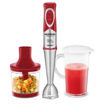 Mixer Mondial Power Red Premium 2 em 1 com Lâminas em Aço 500W Vermelho/Inox 220V - M-10