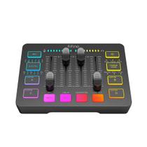 Mixer para Jogos Fifine Ampligame, XLR, USB, Efeito de Voz, Preto - SC3