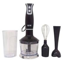 Mixer Portatil 3x1 250w Batedor Potente Triturador Bak