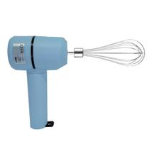 Mixer Portátil Batedor Recarregável Misturador Bebidas Azul