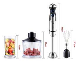 Mixer Processador 4 Em 1 Inox 600w 110v Triturador 4 Laminas 110V