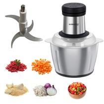 Mixer Processador Alimentos Triturador Alho Carne 500w Aço Inox 3 Litros 110v Mixer Processador Alimentos Triturador Alho Carne 500w Aço Inox 3 Litros 110v