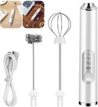 Mixer Reforçado Misturador Bebidas Bate Ovos Batedeira Portátil Elétrico USB Bivolt Mixer Reforçado Misturador Bebidas Bate Ovos Batedeira Portátil Elétrico USB Bivolt