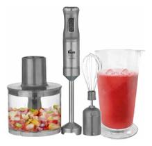 Mixer Turbo Kian 3 Em 1 De 1000w E 5 Velocidades Para Processar E Bater Cinza 127v