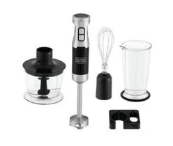 Mixer Vertical 3 em 1 Black+Decker MK600 600W Aço Inox 4 Lâminas Turbo Mini Processador Batedor