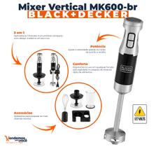 Mixer Vertical 3 em 1 Fusion Mix 127v 600W MK600BR Black+Decker