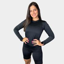 (ML) Camisa com Proteção UV 50+ Feminina Manga Longa Poliéster TR4